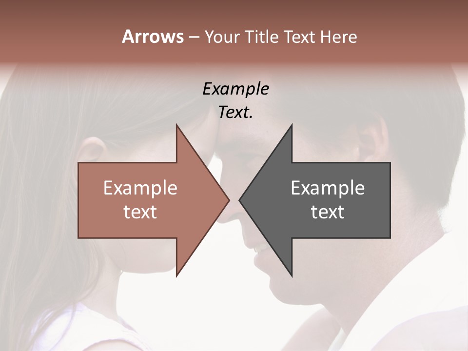 Photo Of A Father And Daughter With Their Heads Rested Together. PowerPoint Template