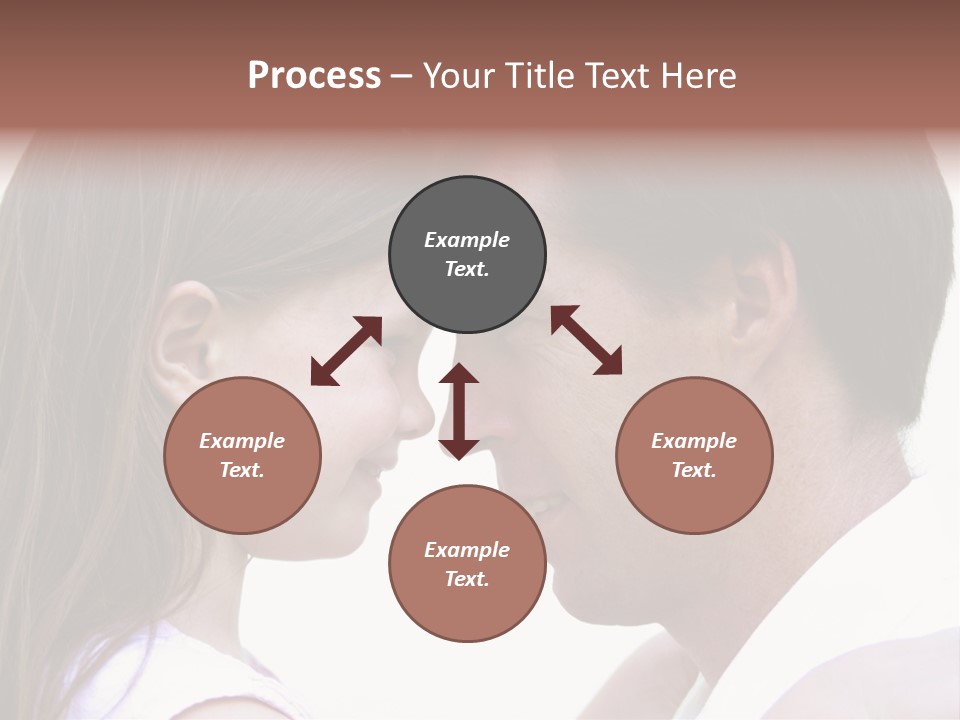 Photo Of A Father And Daughter With Their Heads Rested Together. PowerPoint Template