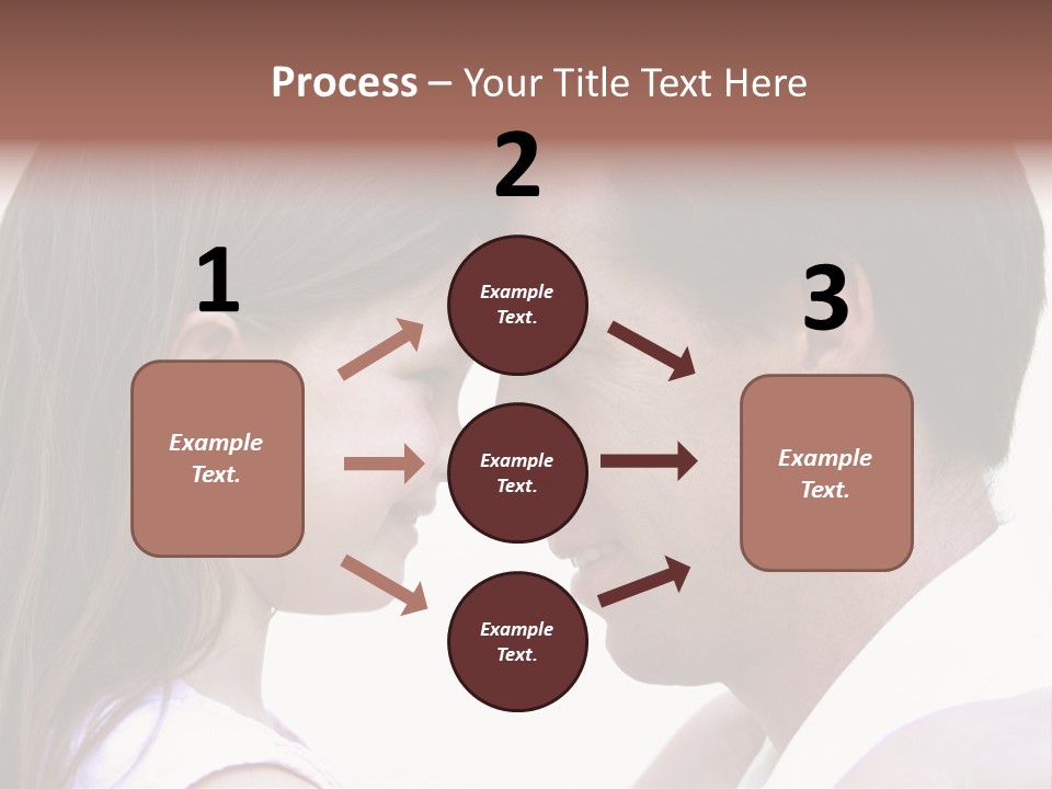 Photo Of A Father And Daughter With Their Heads Rested Together. PowerPoint Template