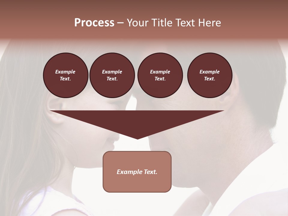 Photo Of A Father And Daughter With Their Heads Rested Together. PowerPoint Template