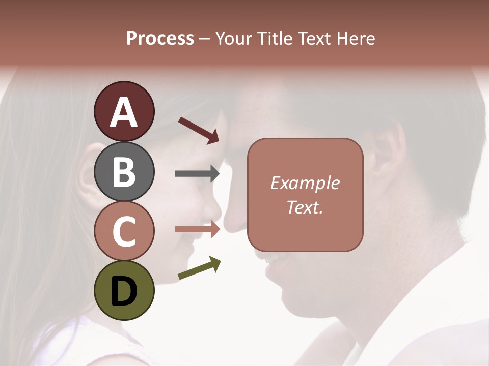 Photo Of A Father And Daughter With Their Heads Rested Together. PowerPoint Template