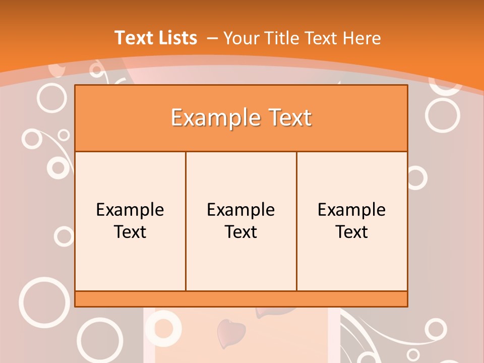 A Red Heart On An Orange Background With Bubbles PowerPoint Template