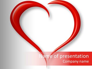 A Red Heart Shaped Object On A White Background PowerPoint Template