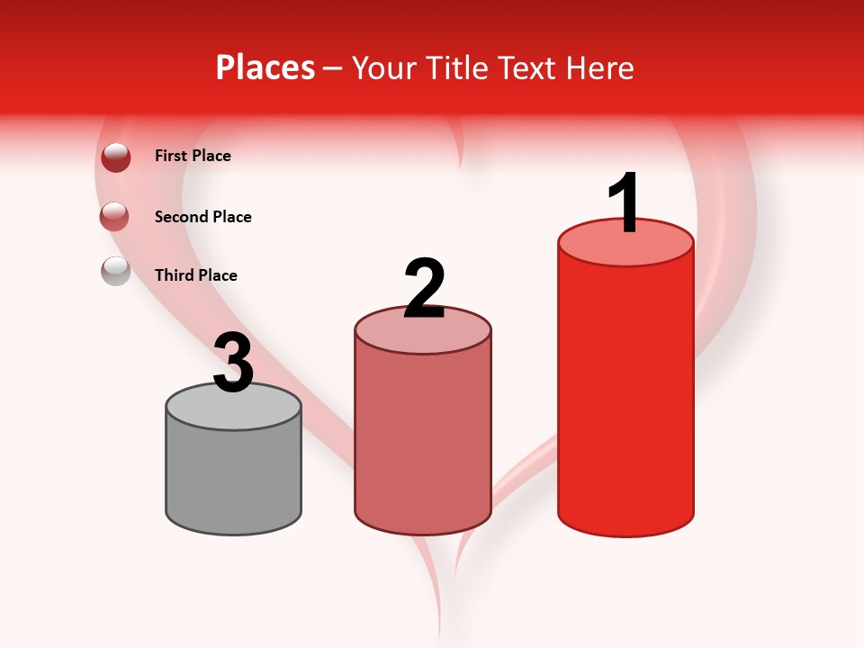 A Red Heart Shaped Object On A White Background PowerPoint Template