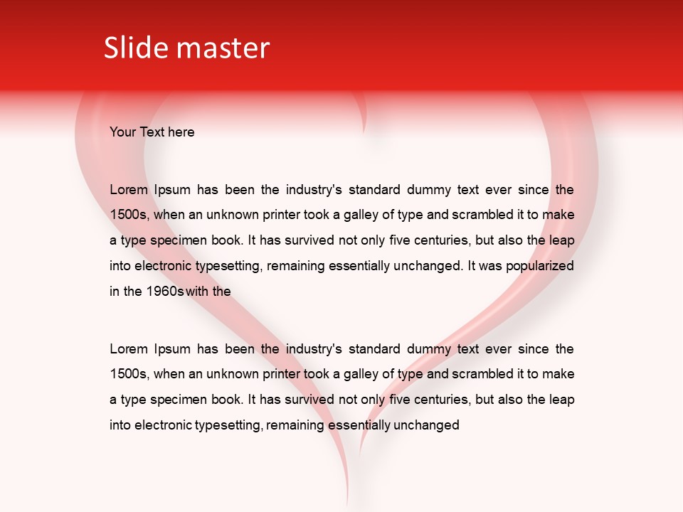 A Red Heart Shaped Object On A White Background PowerPoint Template