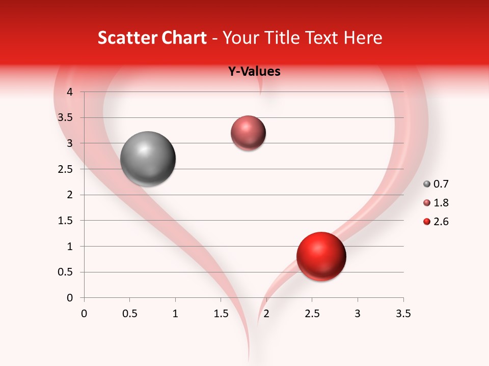 A Red Heart Shaped Object On A White Background PowerPoint Template