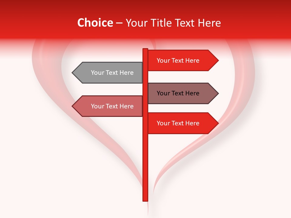 A Red Heart Shaped Object On A White Background PowerPoint Template