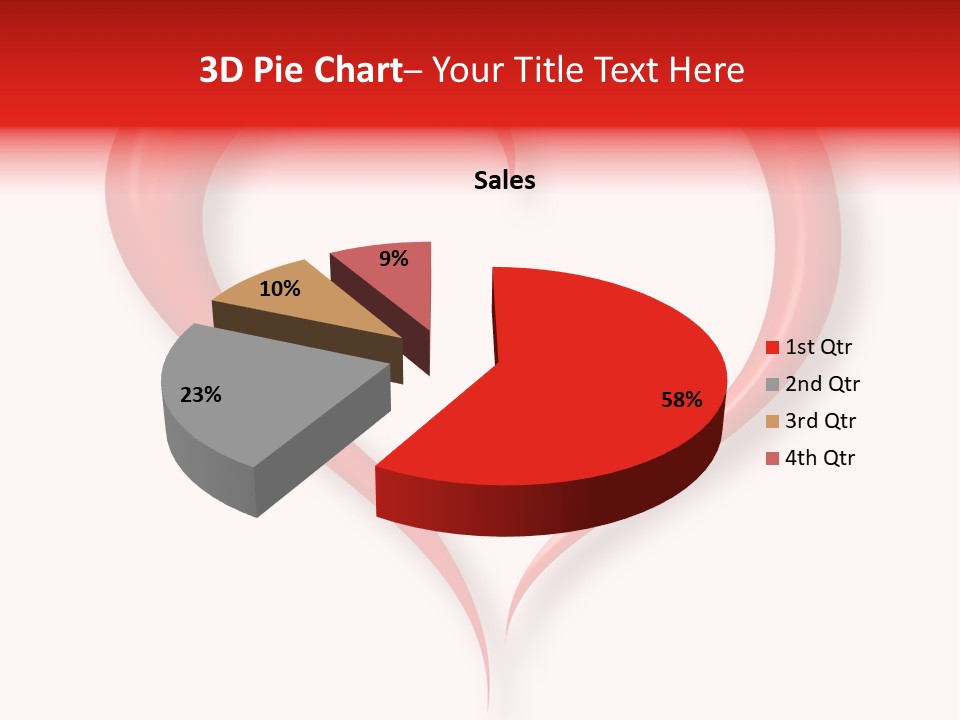 A Red Heart Shaped Object On A White Background PowerPoint Template