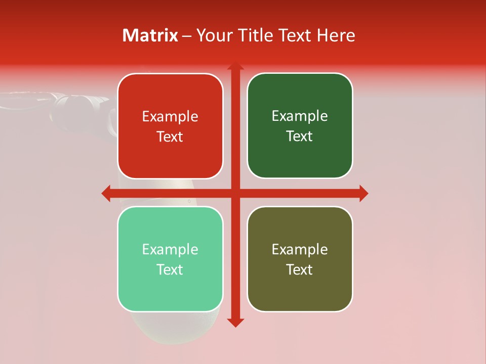 Microphone With Text Area PowerPoint Template