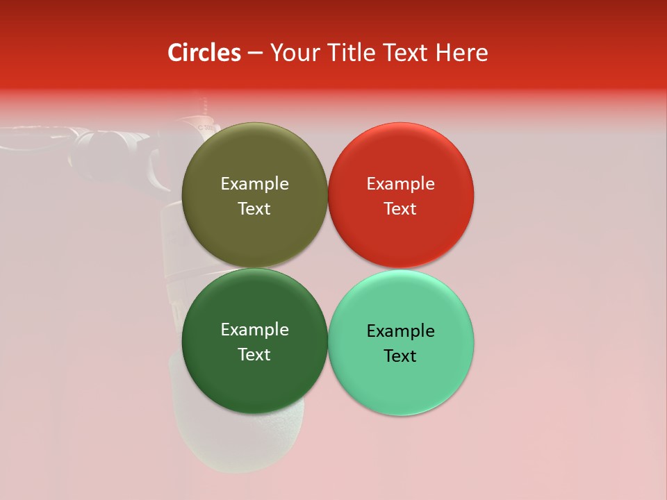 Microphone With Text Area PowerPoint Template