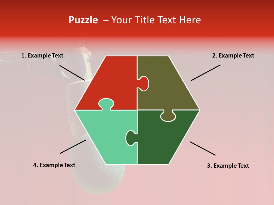 Microphone With Text Area PowerPoint Template