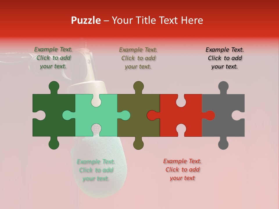 Microphone With Text Area PowerPoint Template