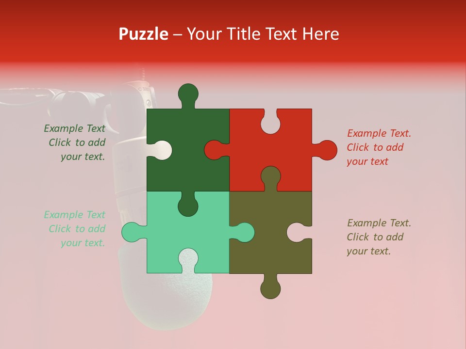 Microphone With Text Area PowerPoint Template