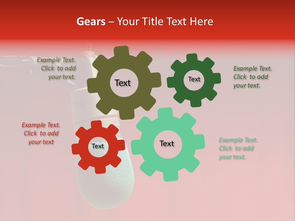 Microphone With Text Area PowerPoint Template