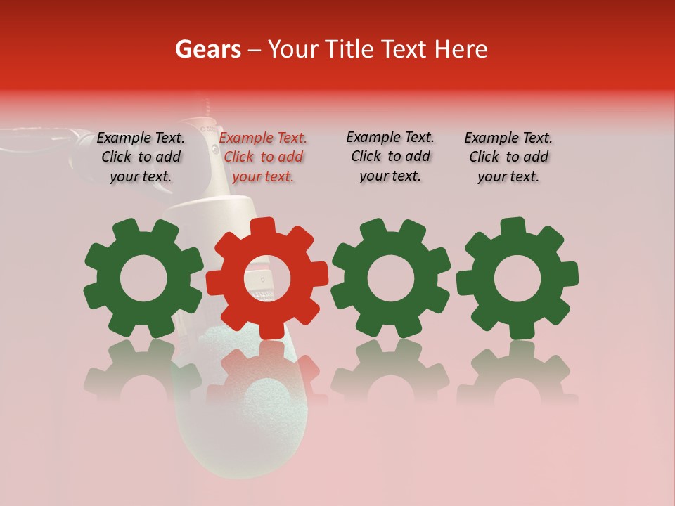 Microphone With Text Area PowerPoint Template