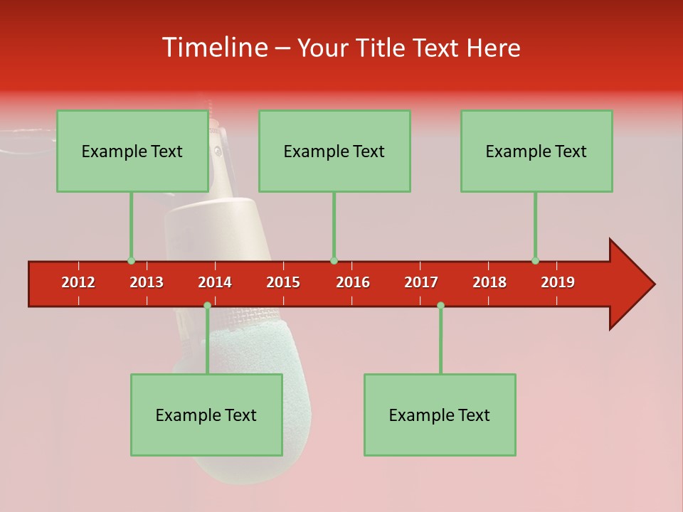 Microphone With Text Area PowerPoint Template