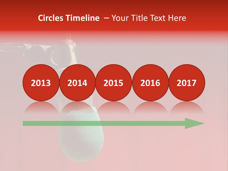 Microphone With Text Area PowerPoint Template