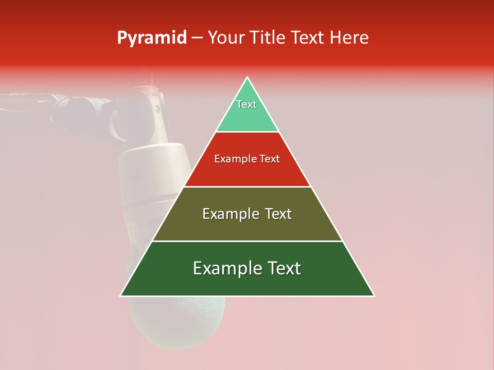 Microphone With Text Area PowerPoint Template