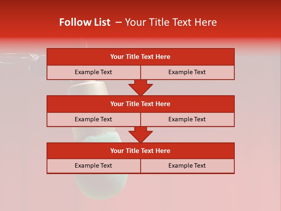 Microphone With Text Area PowerPoint Template