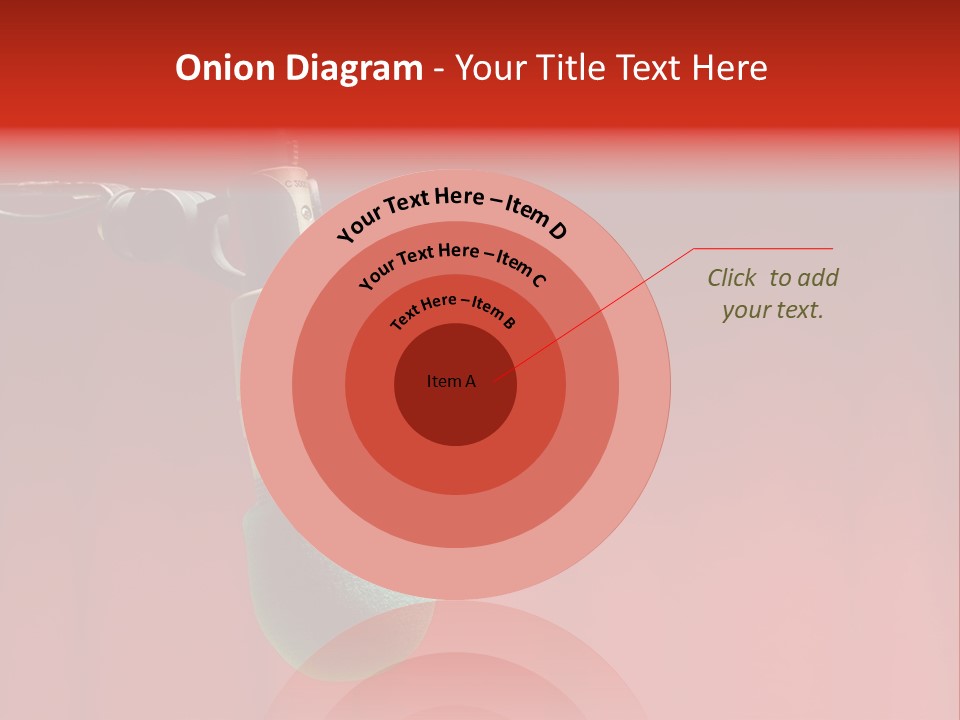 Microphone With Text Area PowerPoint Template