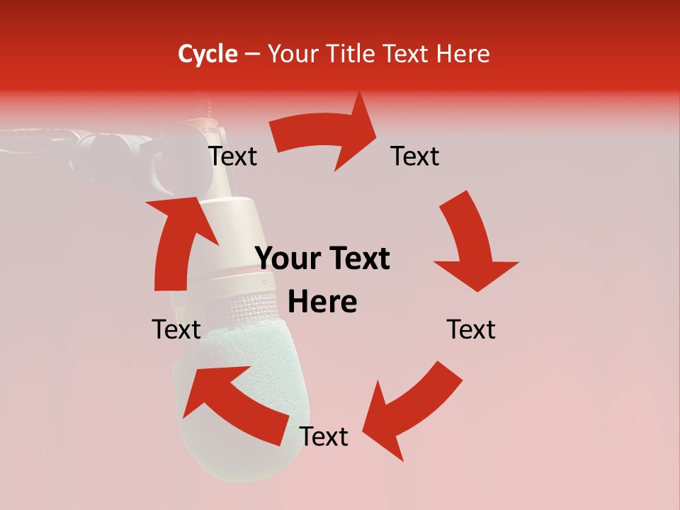 Microphone With Text Area PowerPoint Template