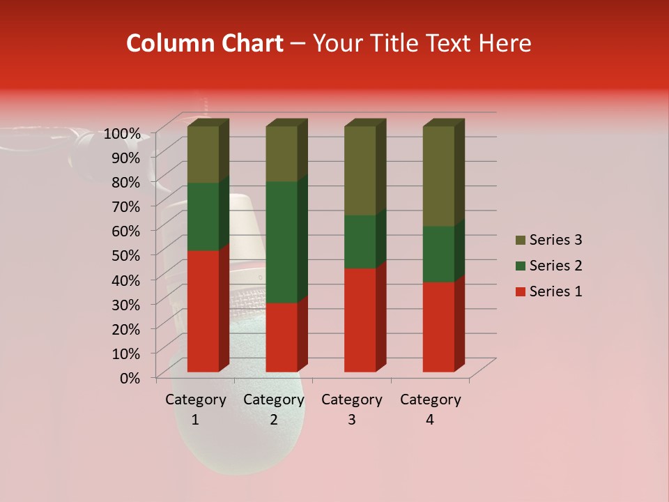 Microphone With Text Area PowerPoint Template