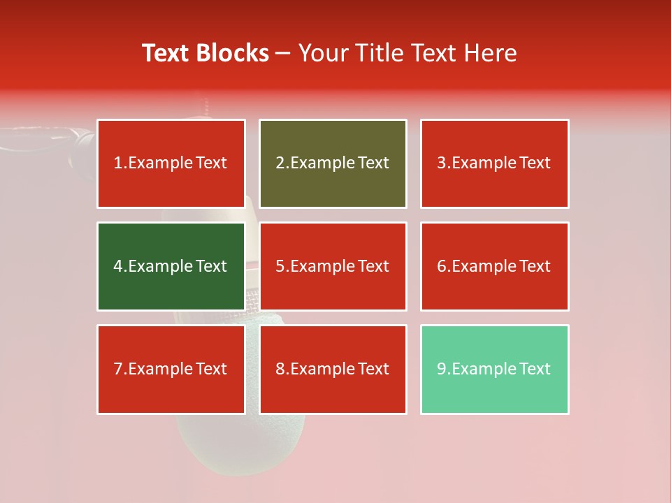 Microphone With Text Area PowerPoint Template