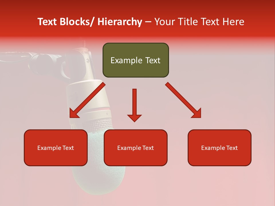 Microphone With Text Area PowerPoint Template