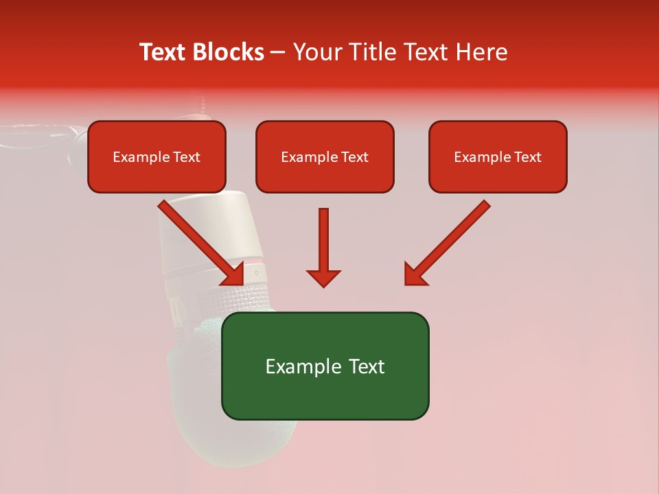 Microphone With Text Area PowerPoint Template