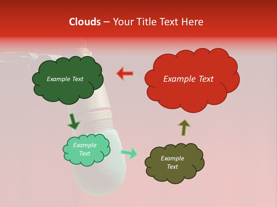 Microphone With Text Area PowerPoint Template