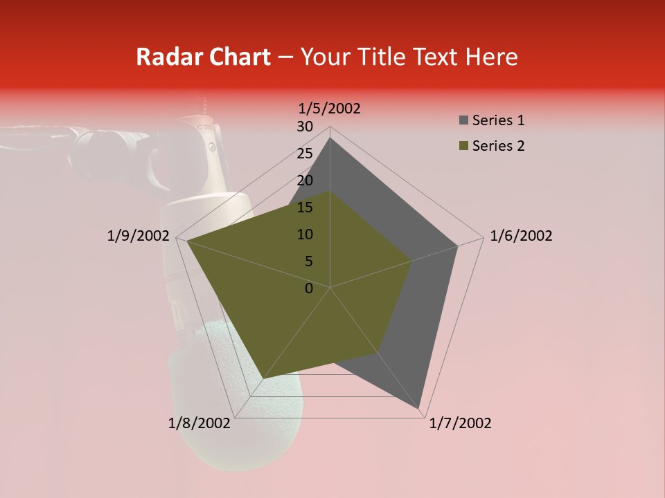 Microphone With Text Area PowerPoint Template
