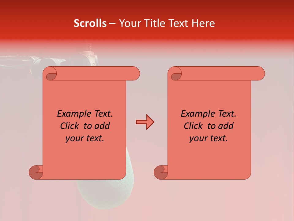 Microphone With Text Area PowerPoint Template