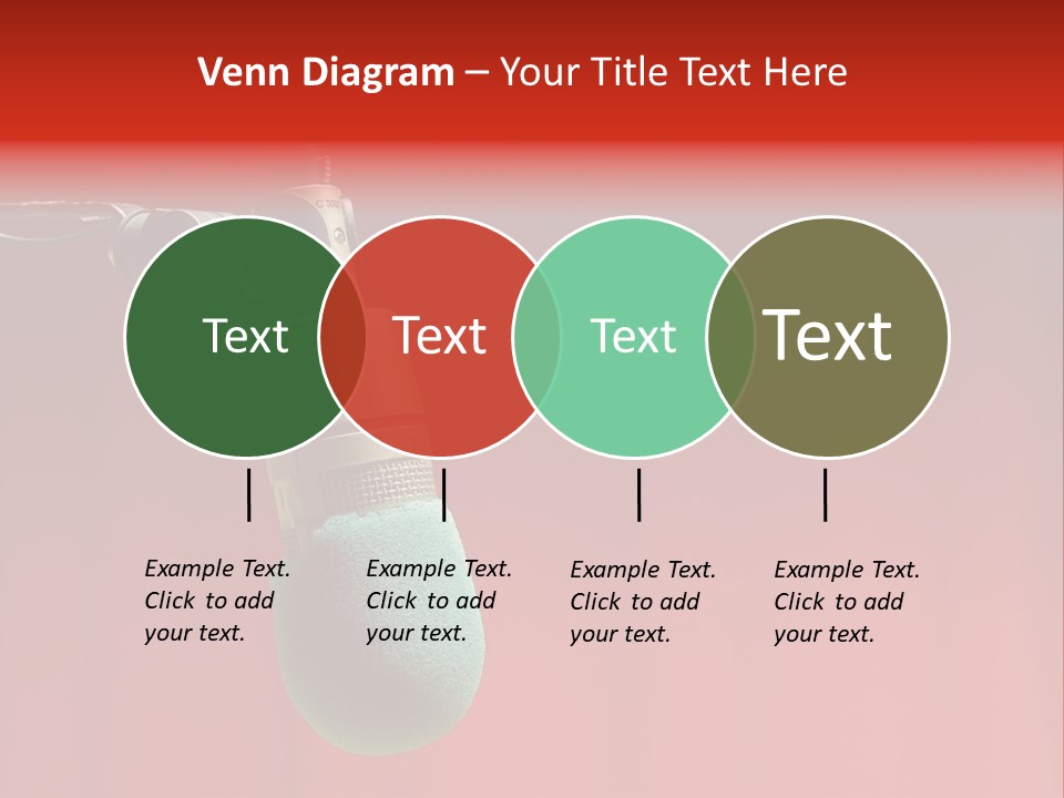 Microphone With Text Area PowerPoint Template
