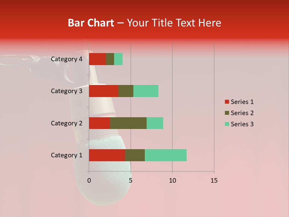 Microphone With Text Area PowerPoint Template