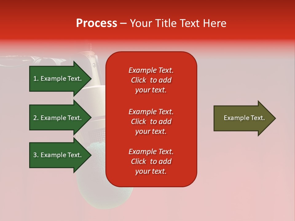 Microphone With Text Area PowerPoint Template