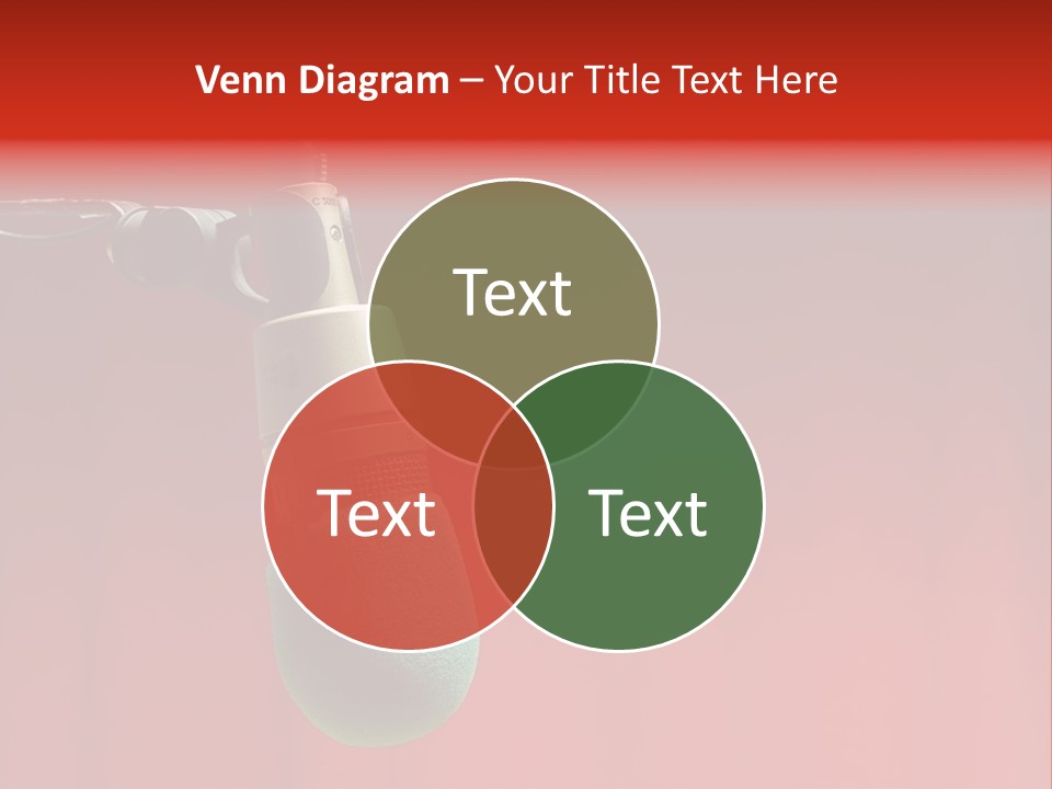 Microphone With Text Area PowerPoint Template