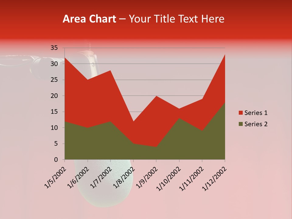Microphone With Text Area PowerPoint Template