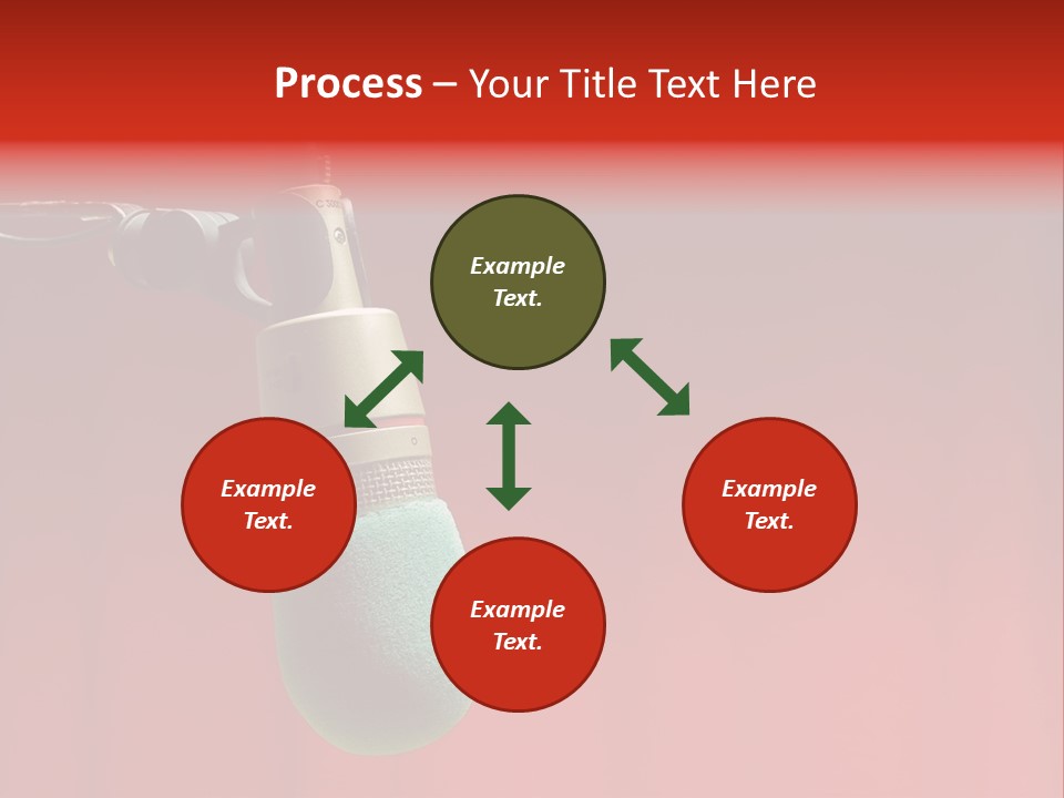 Microphone With Text Area PowerPoint Template