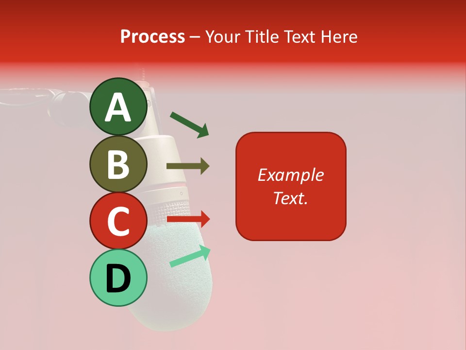 Microphone With Text Area PowerPoint Template