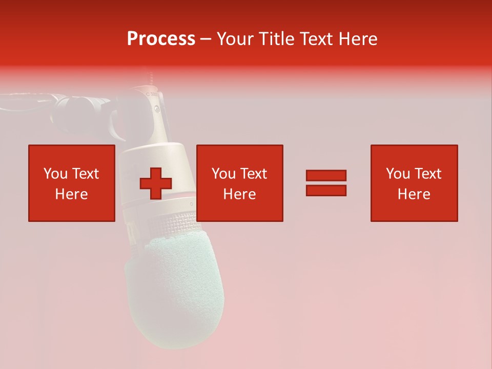 Microphone With Text Area PowerPoint Template