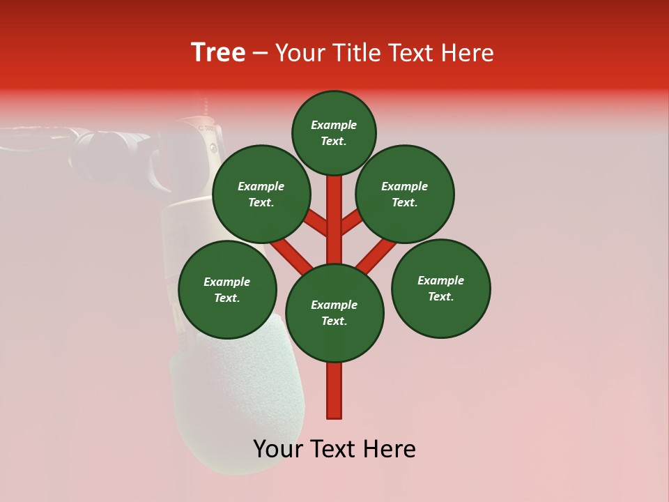 Microphone With Text Area PowerPoint Template