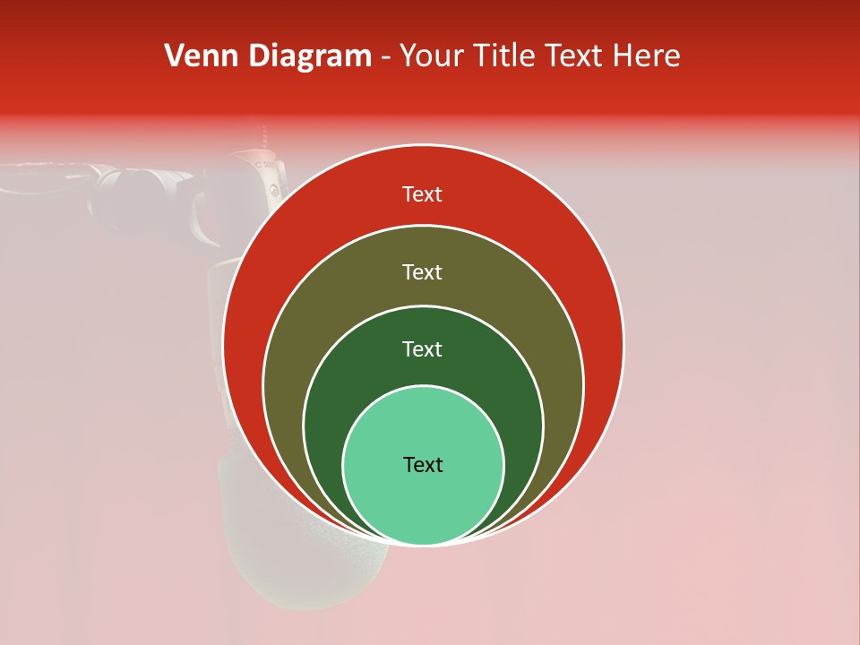 Microphone With Text Area PowerPoint Template