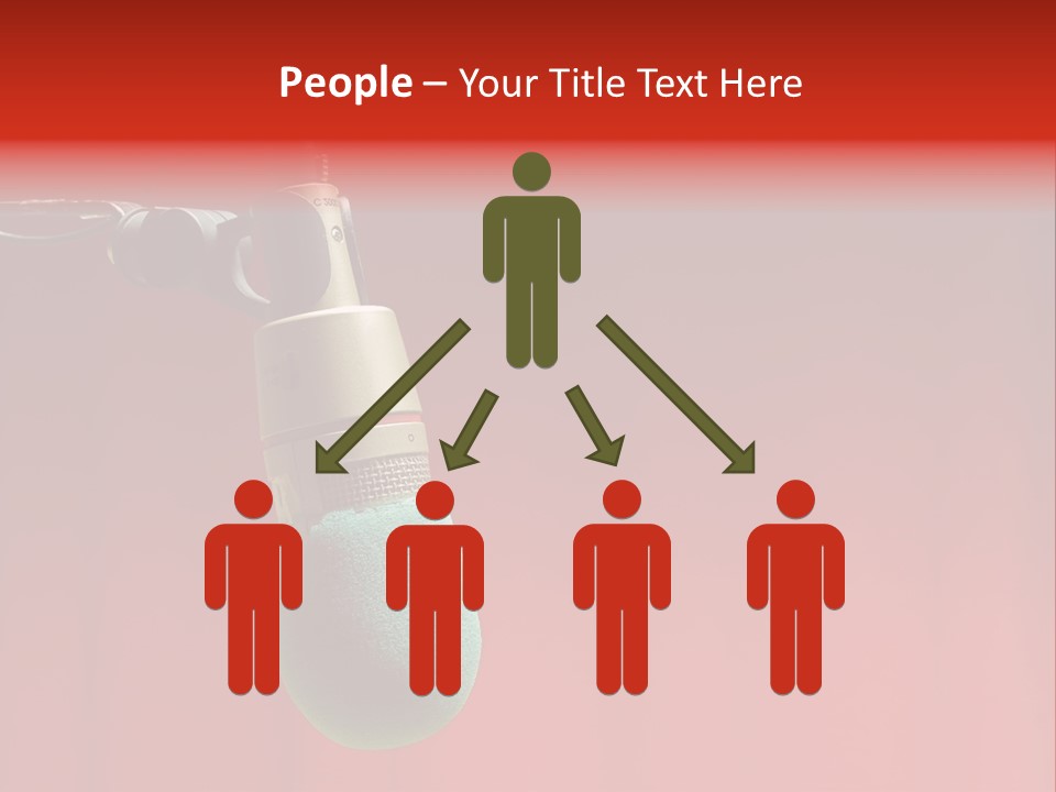 Microphone With Text Area PowerPoint Template