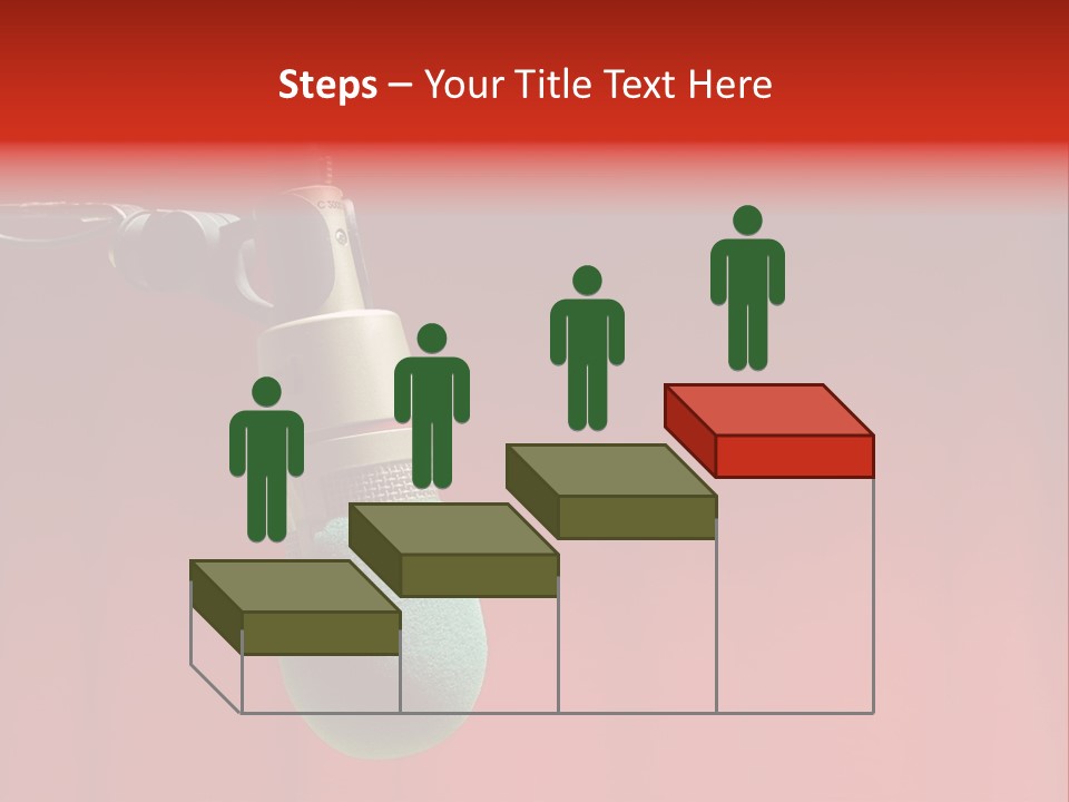 Microphone With Text Area PowerPoint Template