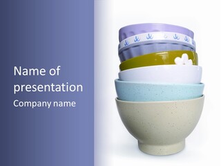 Colourful Bowls. Path Included In File. PowerPoint Template