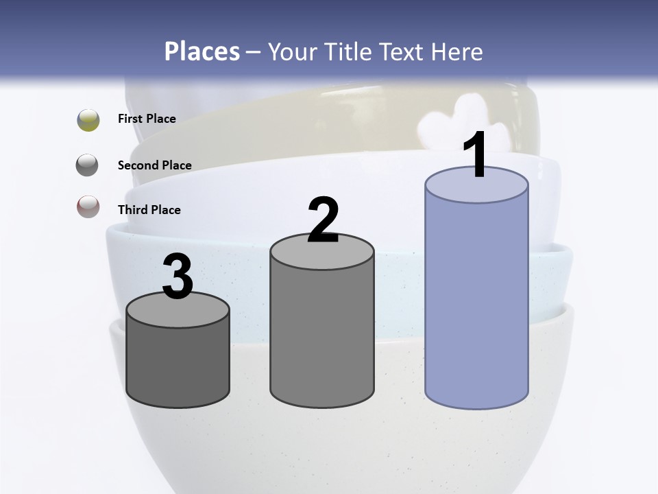 Colourful Bowls. Path Included In File. PowerPoint Template