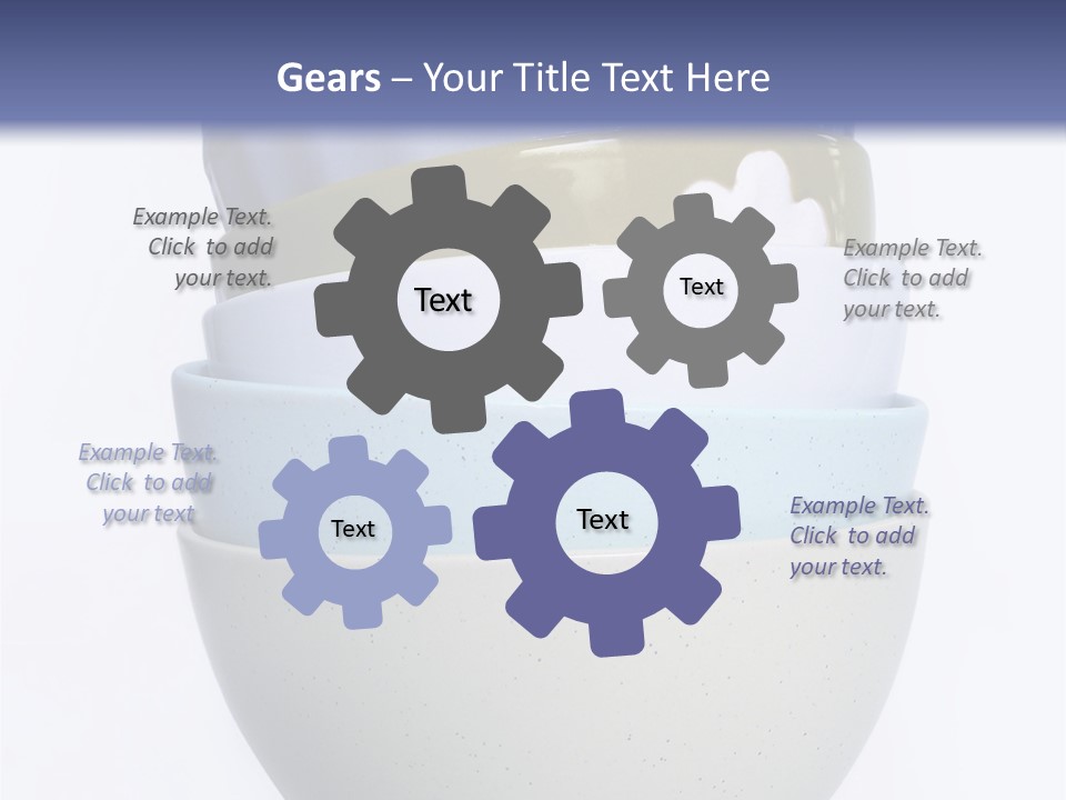 Colourful Bowls. Path Included In File. PowerPoint Template
