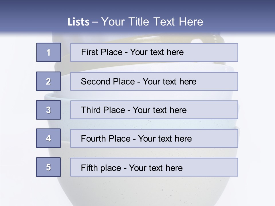 Colourful Bowls. Path Included In File. PowerPoint Template