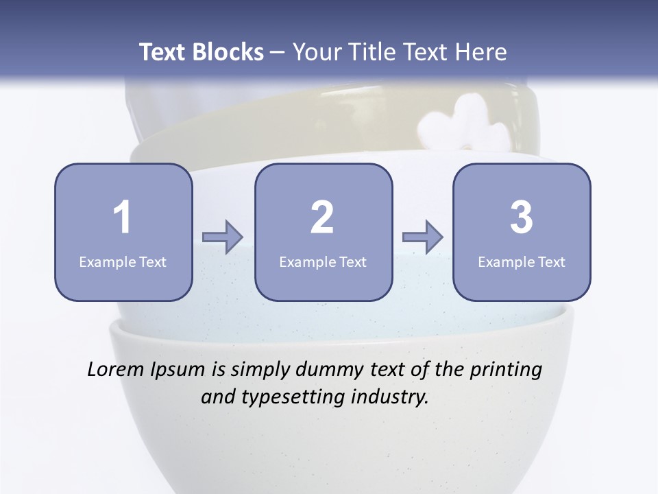 Colourful Bowls. Path Included In File. PowerPoint Template