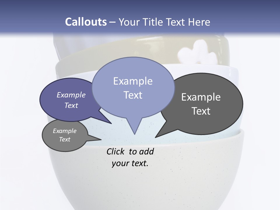 Colourful Bowls. Path Included In File. PowerPoint Template